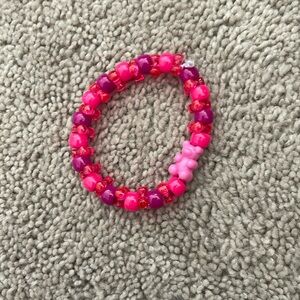 Stretchy pink gummy bear bracelet